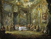 Luis Paret y alcazar Carlos III comiendo ante su corte France oil painting artist